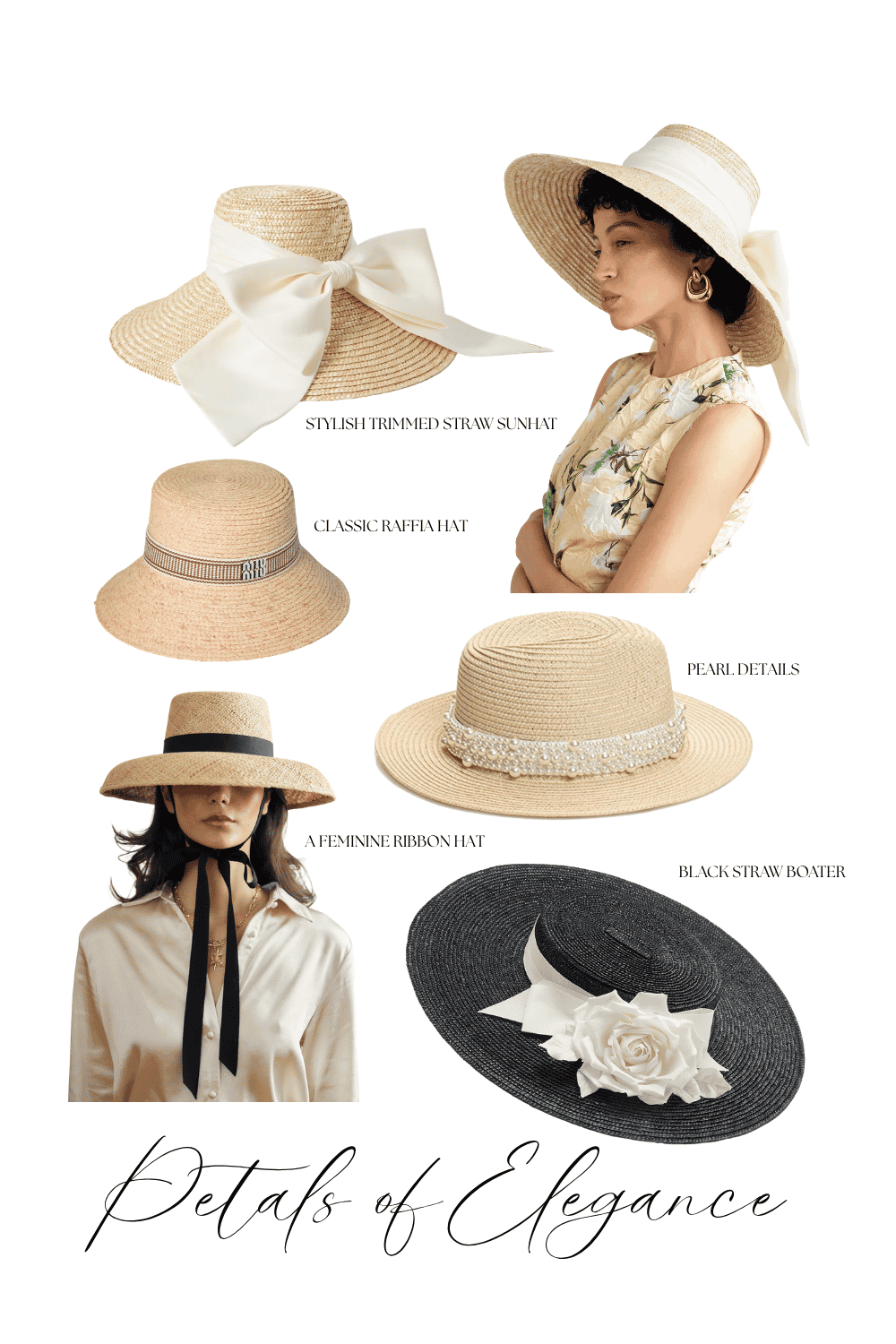 Elegant summer  hats for women png