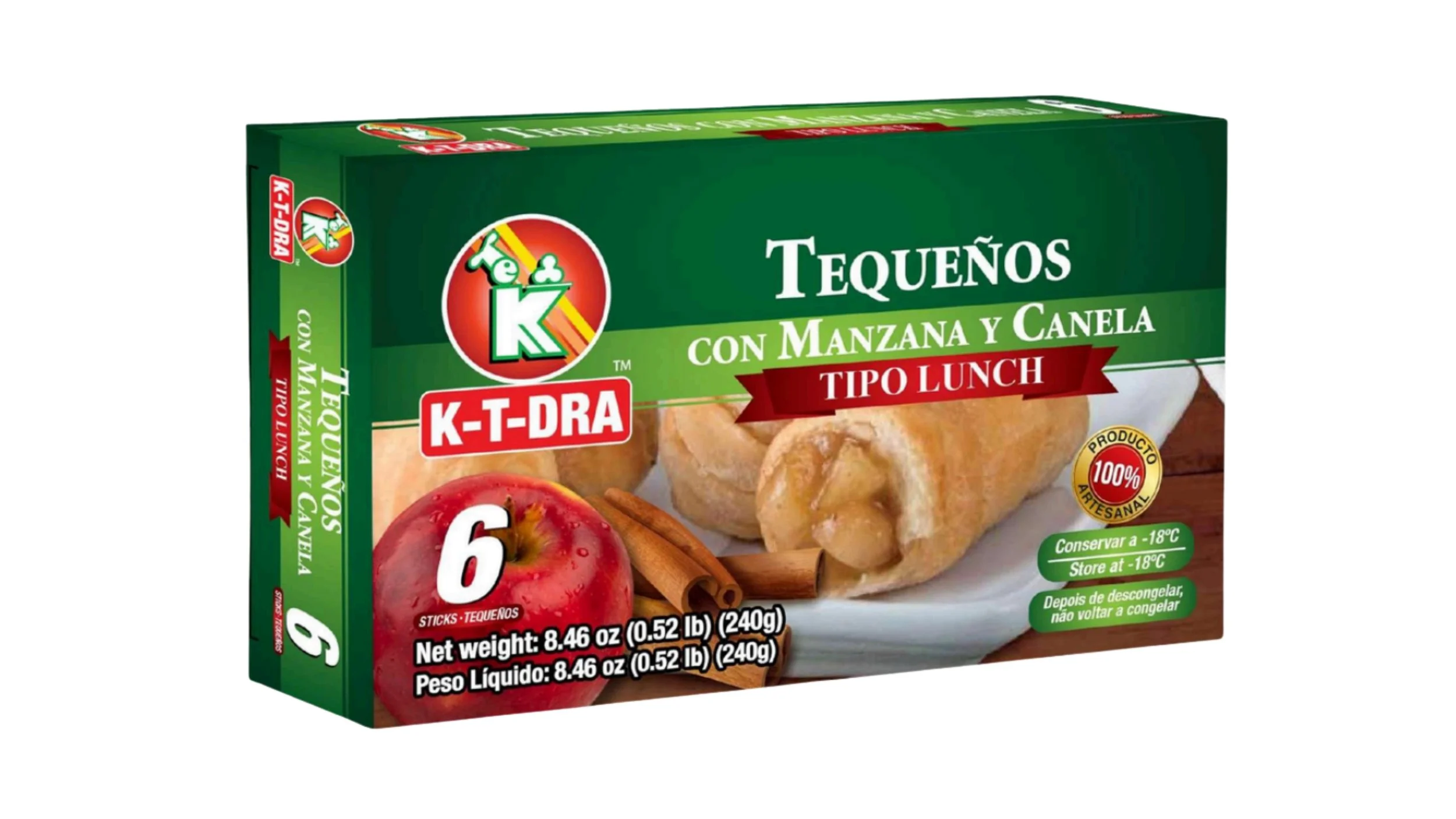 Tequeños de canela y manzana 40g