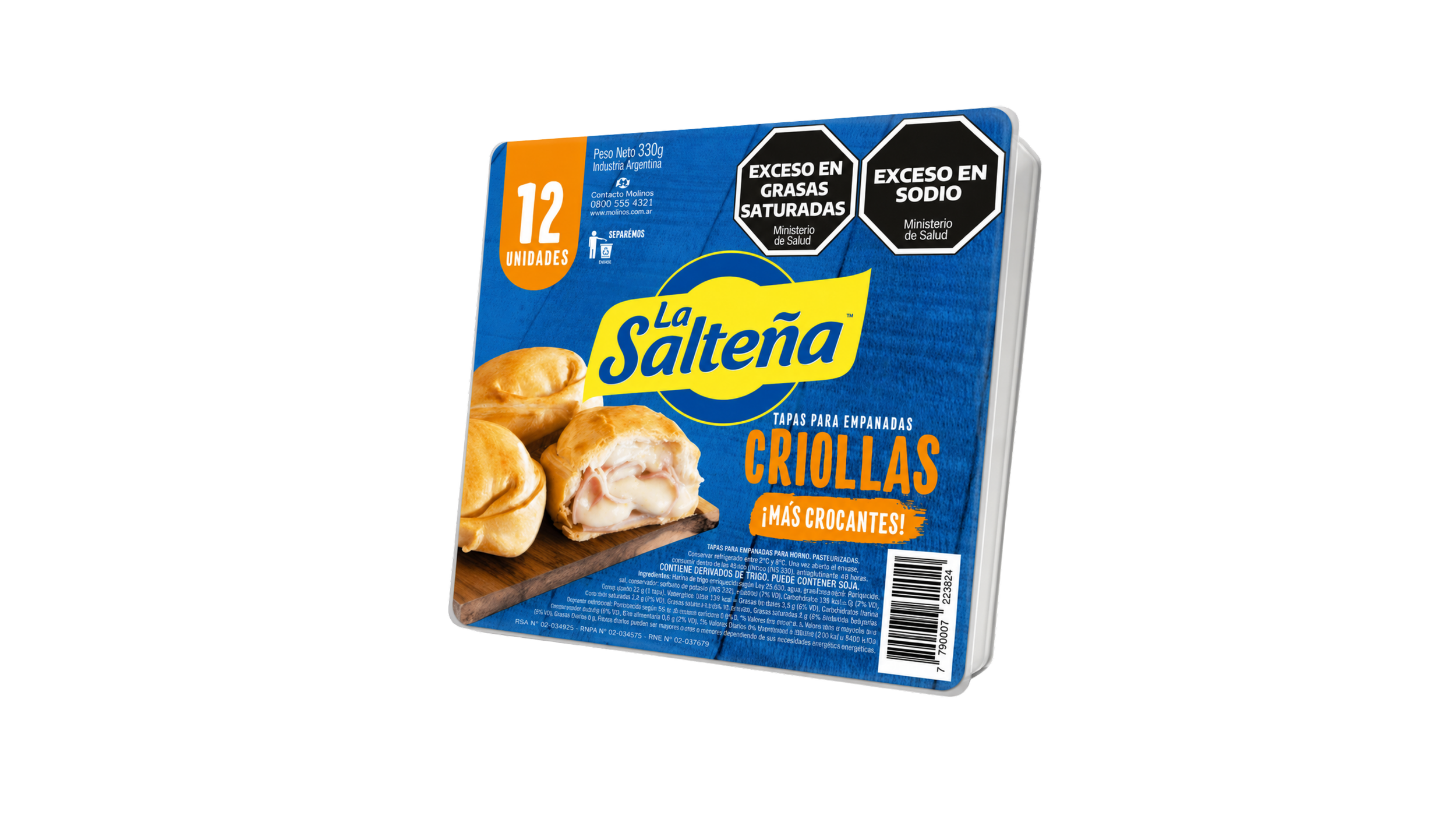 Tapas de empanadas - “Criollas” para freír - La Salteña  12 cm