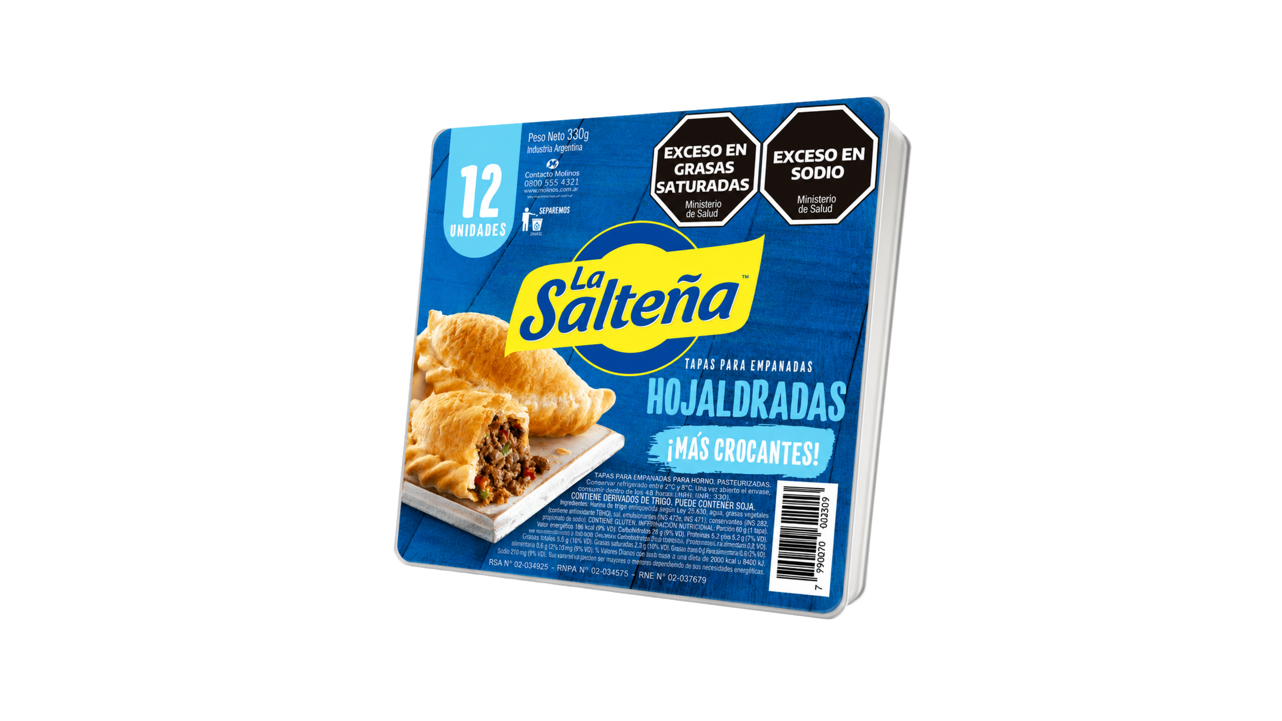 Tapas de empanadas - “Hojaldre - Horno” La Salteña  12 cm