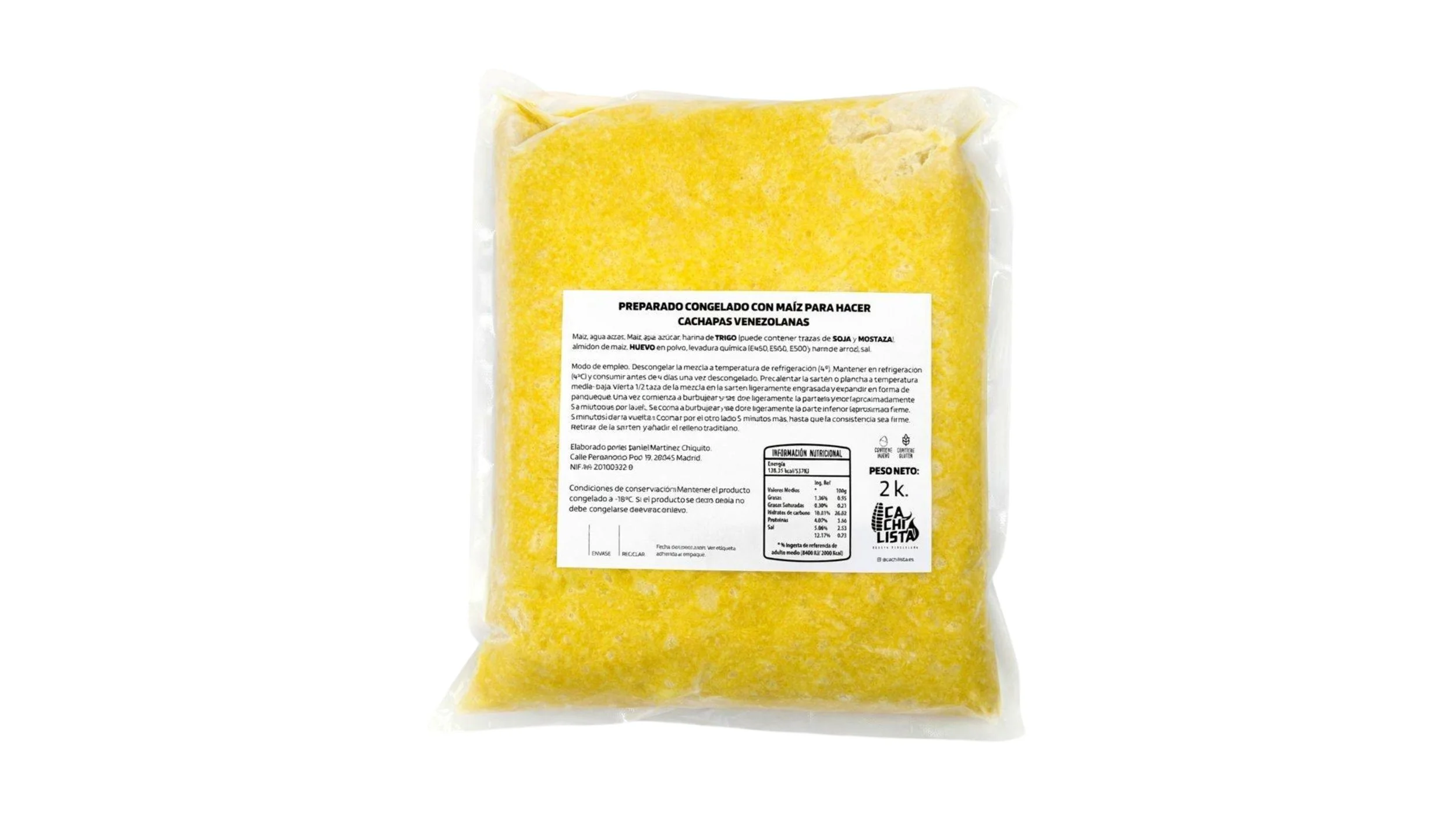Cachilista 2kg – Mezcla para cachapas