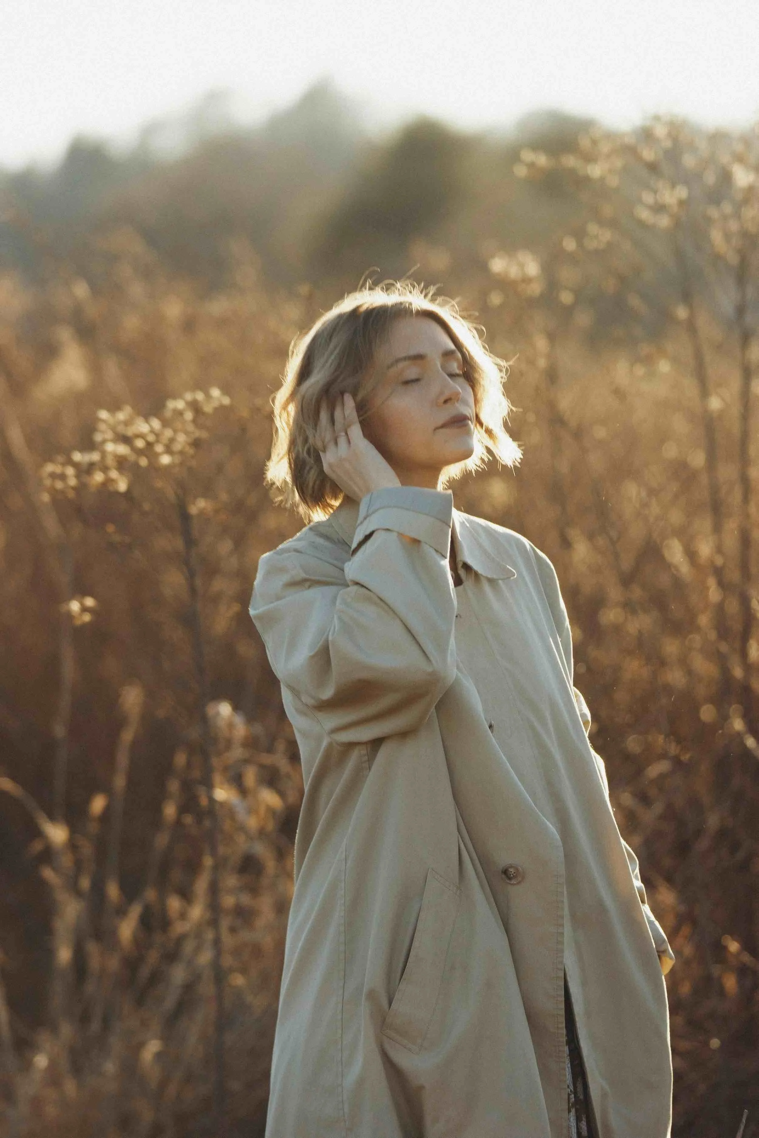 Woman in a field.