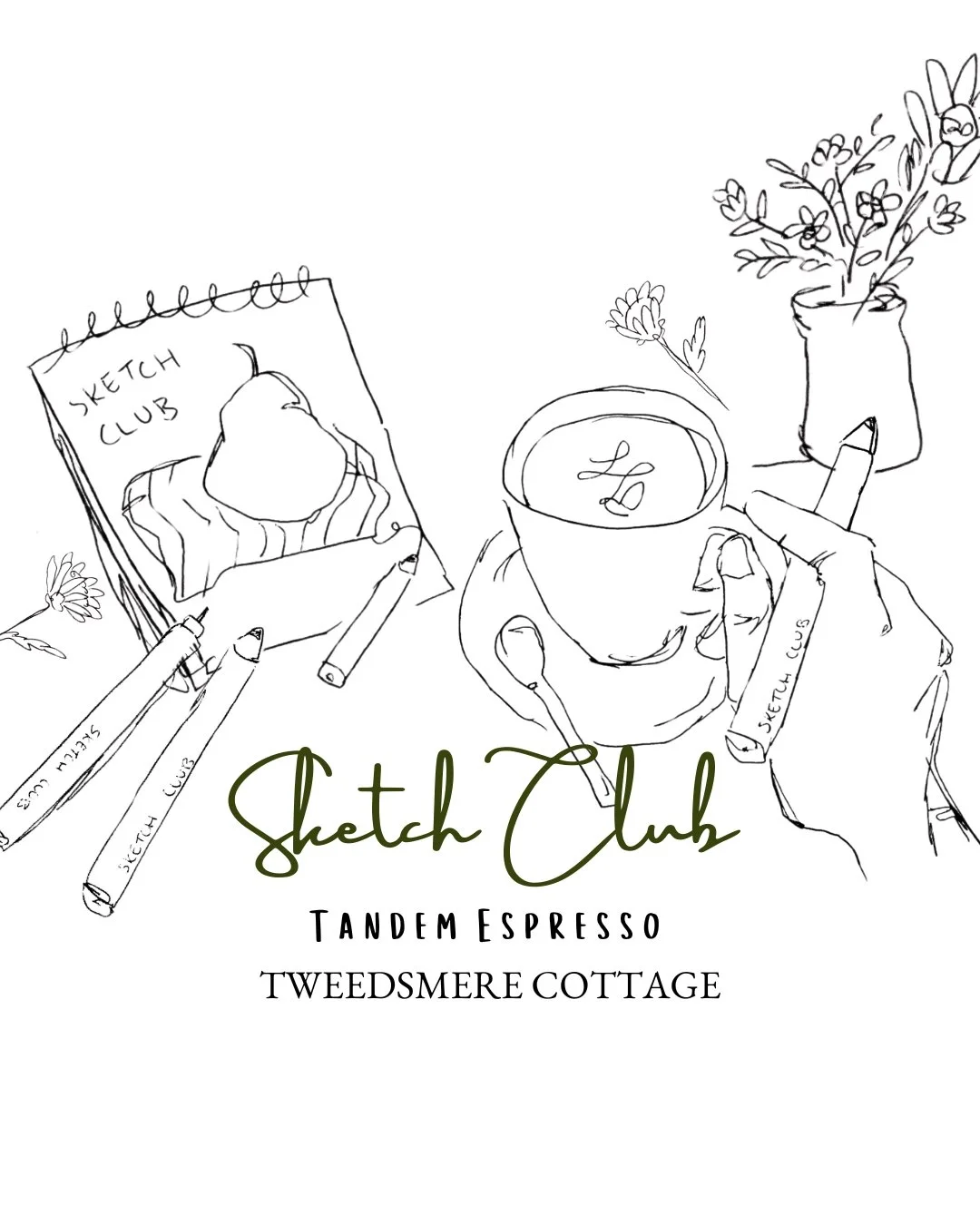MRROS Sketch Club at Tandem Espresso