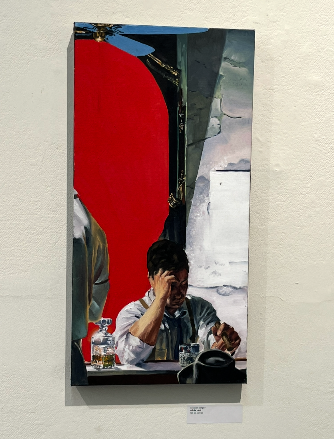 Off the Clock, Oils, 10in x 30in, 2025