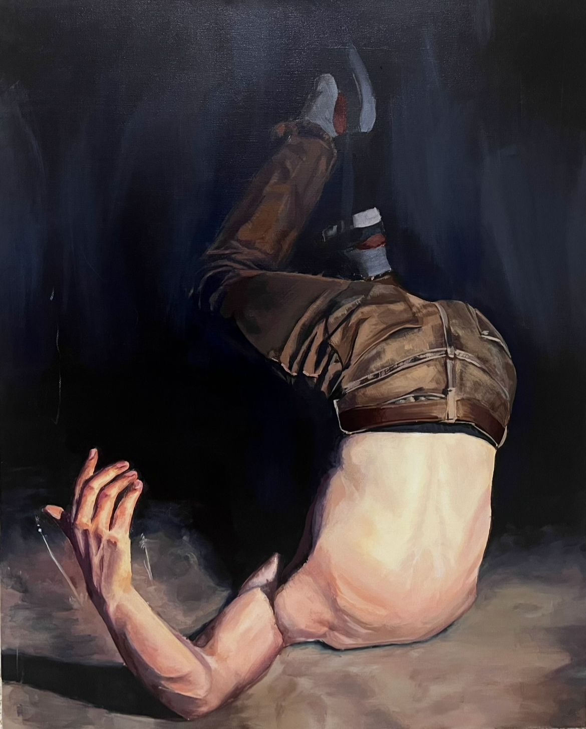 Head in the Sand, Acrylics, 24in x 30in, 2024
