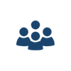 Icon of a group of three people.