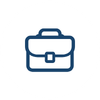 Briefcase icon inside a circle