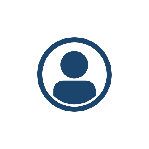 Silhouette of a person inside a circle, representing a user profile icon.