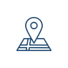 Map marker icon on a map
