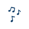 Music notes floating in the air.
