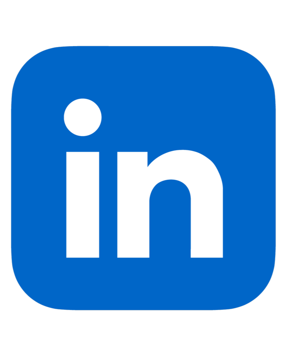 Logo de LinkedIn avec fond bleu et lettres blanches.