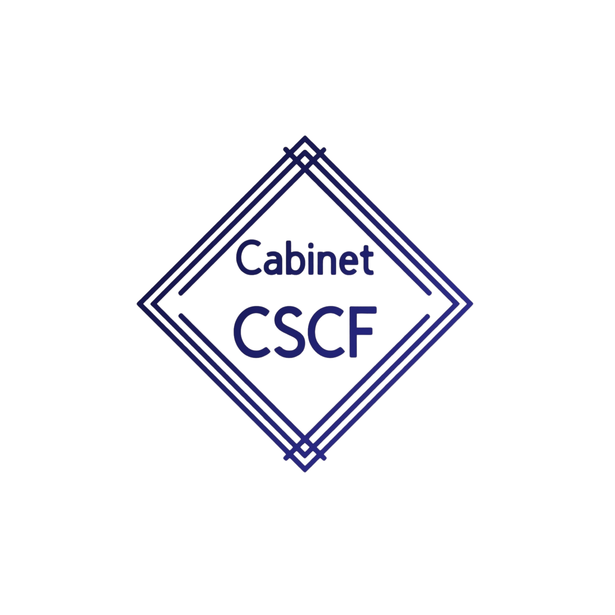 Logo numérique avec un sommet de maison et le texte 'Cabinet CSC' en dessous.