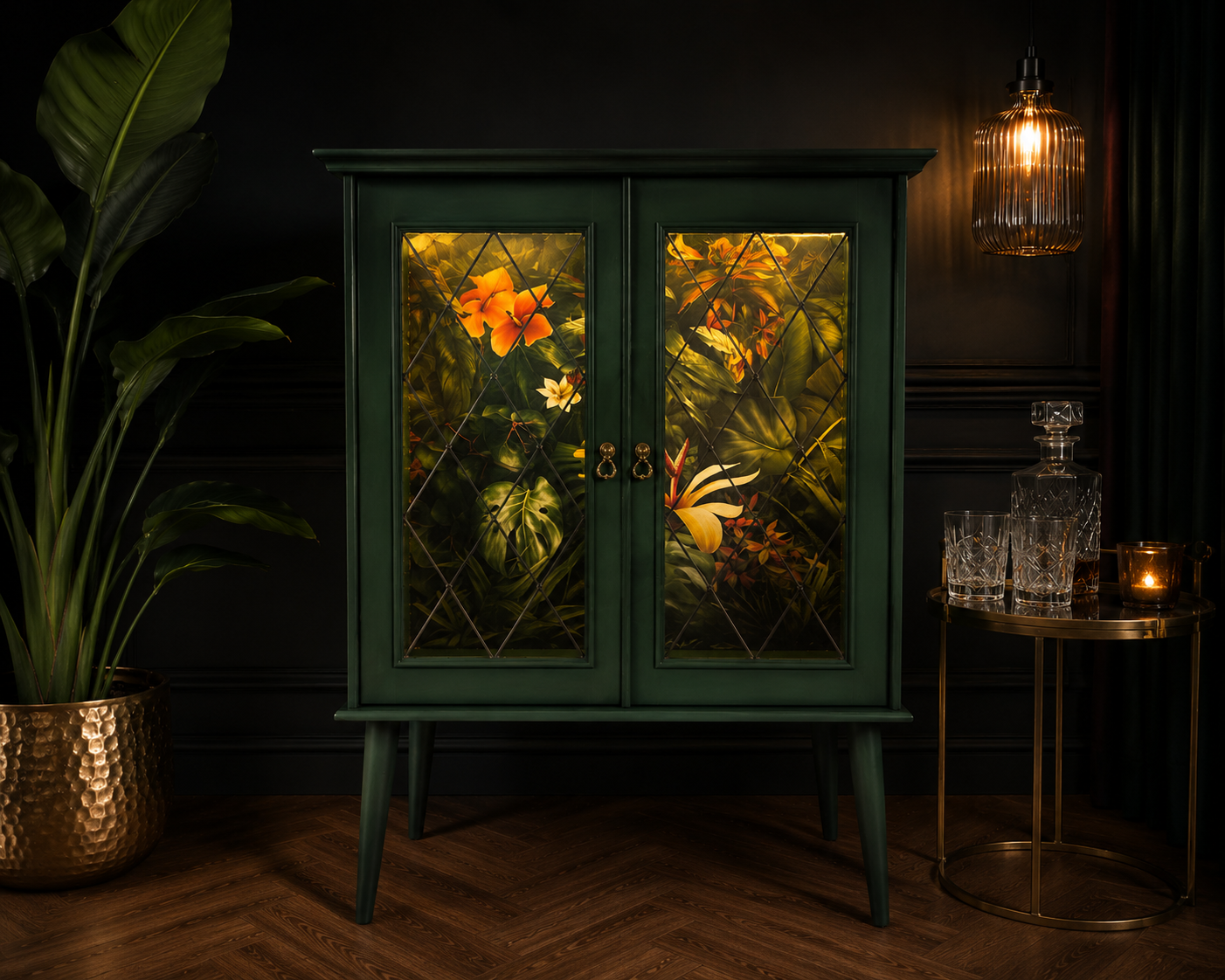 Botanical cocktail cabinet