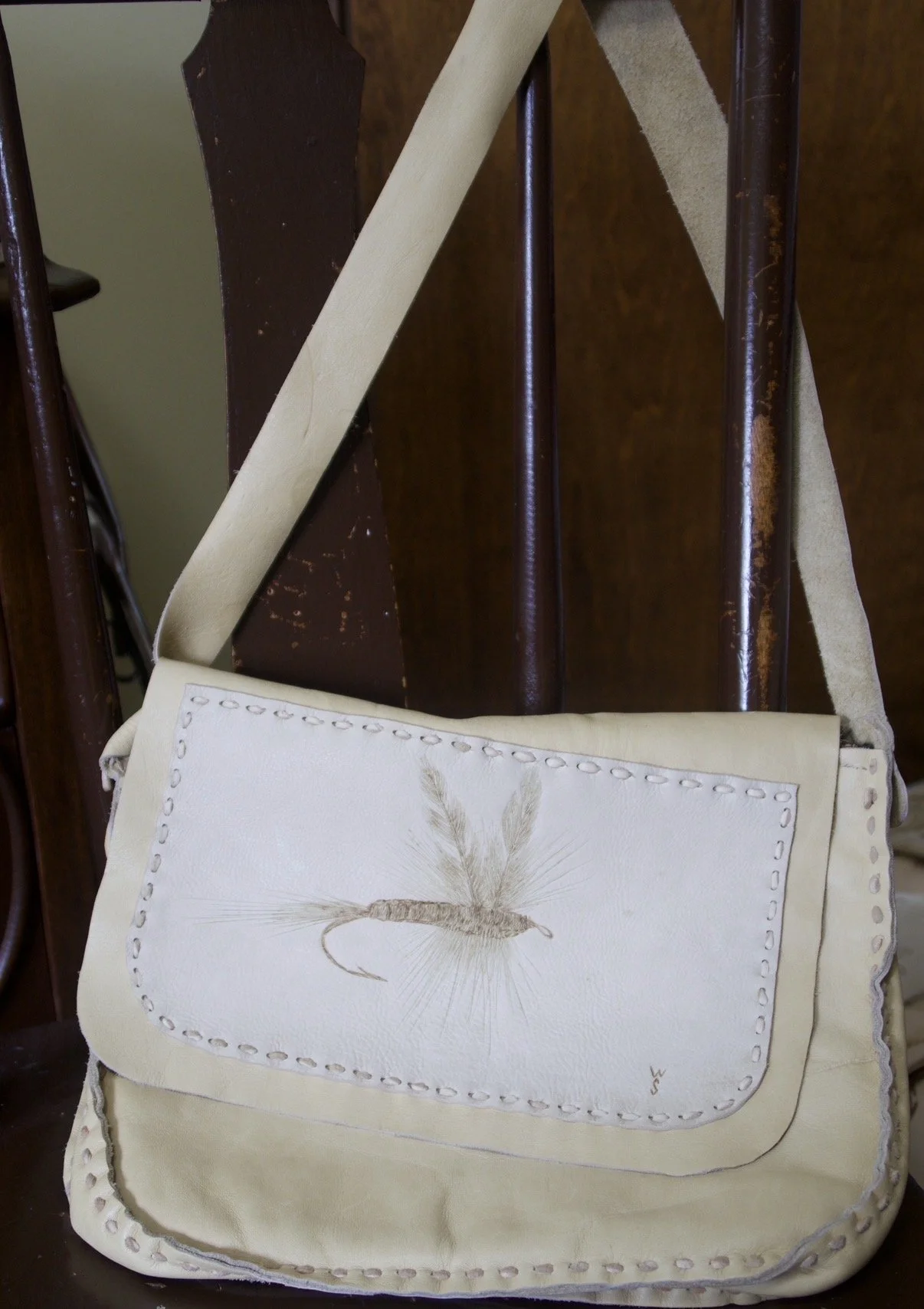 Fly Fish buck skin Purse