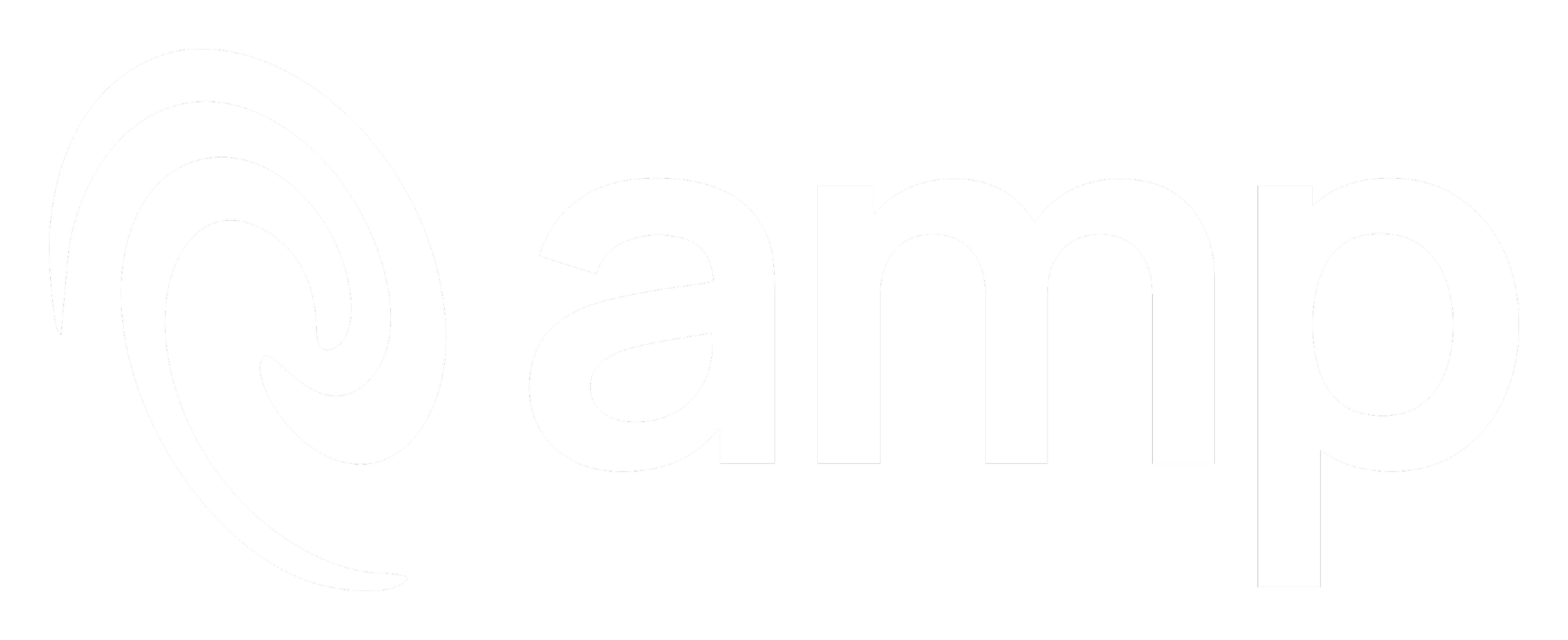 The image features amp's logo.