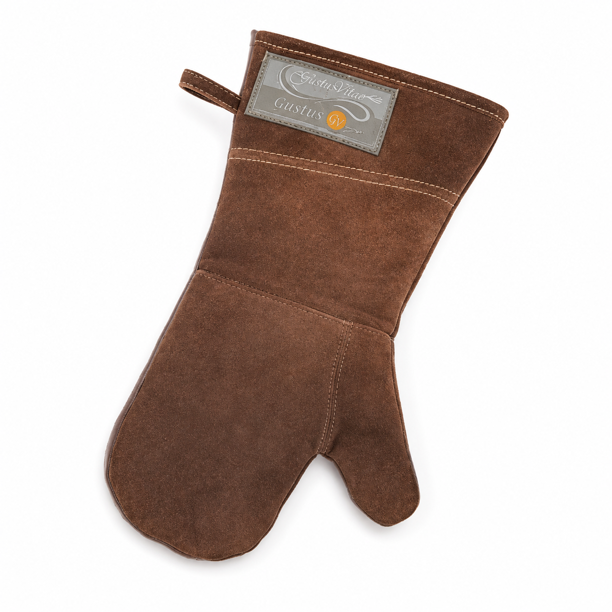 Outset Genuine Leather grill mitt for BBQ included in Smoke Oak BBQ Essentials Gift Set