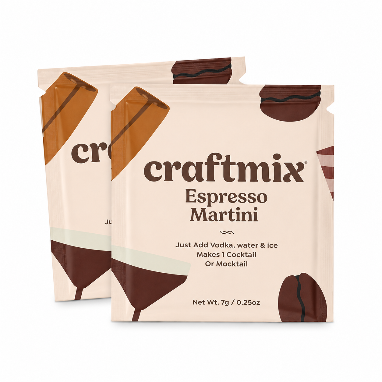 Craftmix Espresso Martini cocktail mix packets included in The Nightcap Celara Reserve Edition