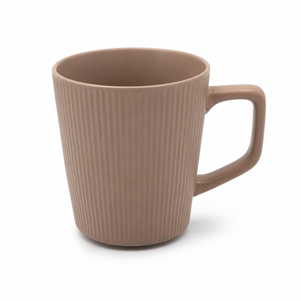 Taupe ceramic mug included in Gathering Your Thoughts gift box