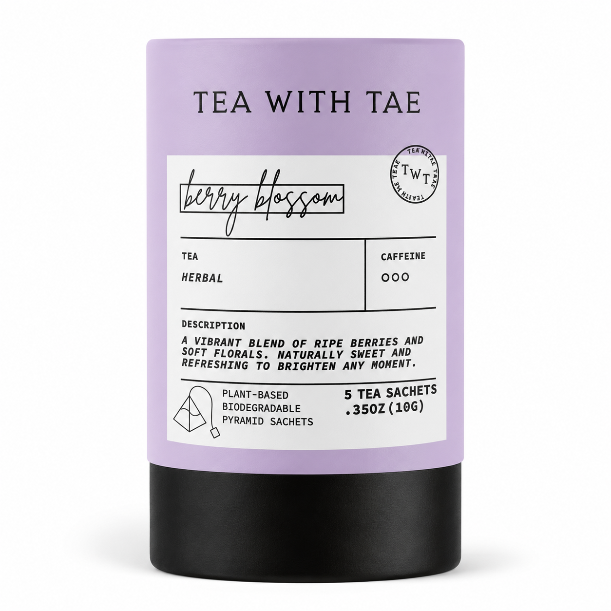 Tea with Tae artisan tea package included in Lavender Mini gift set