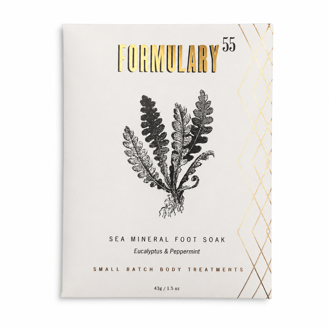 Formulary 55 Sea Mineral Foot Soak Eucalyptus and Peppermint packet included in Luxury Recover and Restore Gift Set