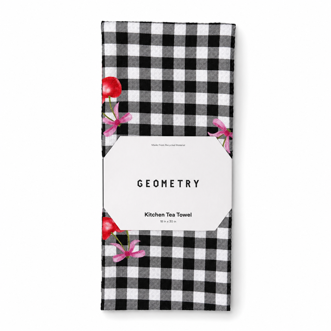Geometry Tea Towel - Cherry