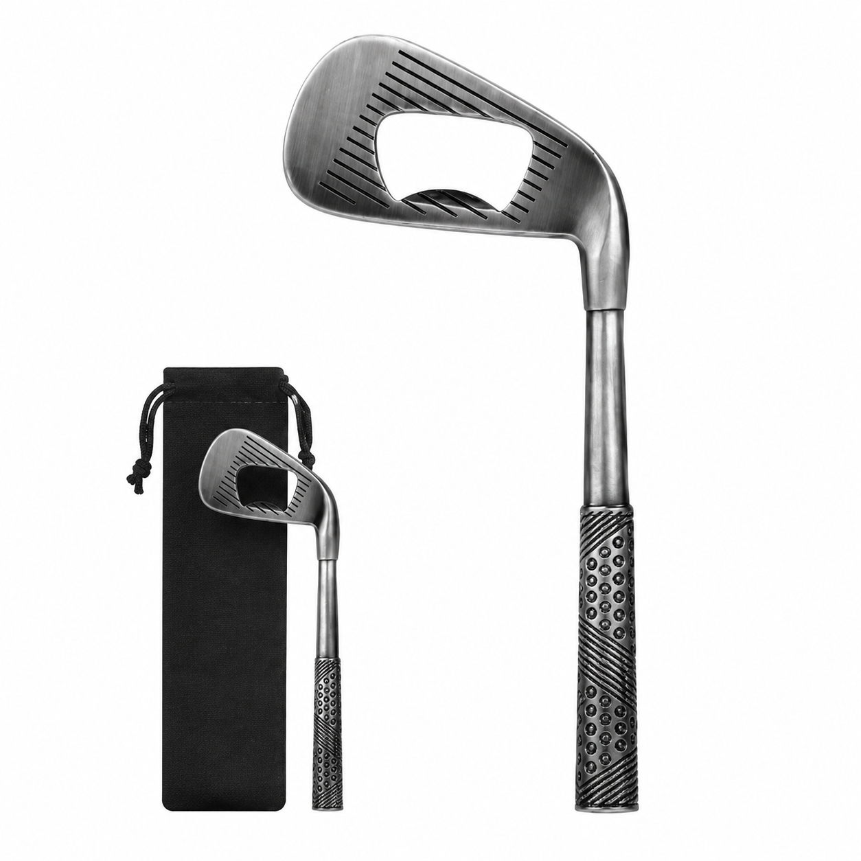 Golf club bottle opener included in The Luxe 19th Hole Gift Box
