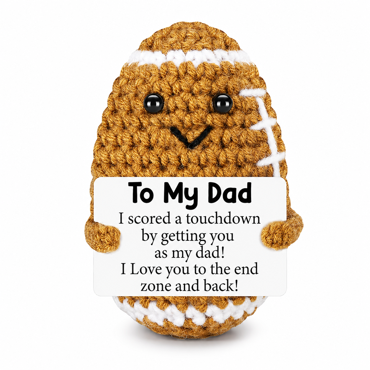 Handmade Crochet Gift for Dad - Unique Football Doll