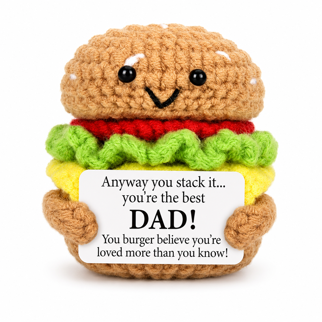 Handmade Crochet Burger Gift for Dad - Unique Burger