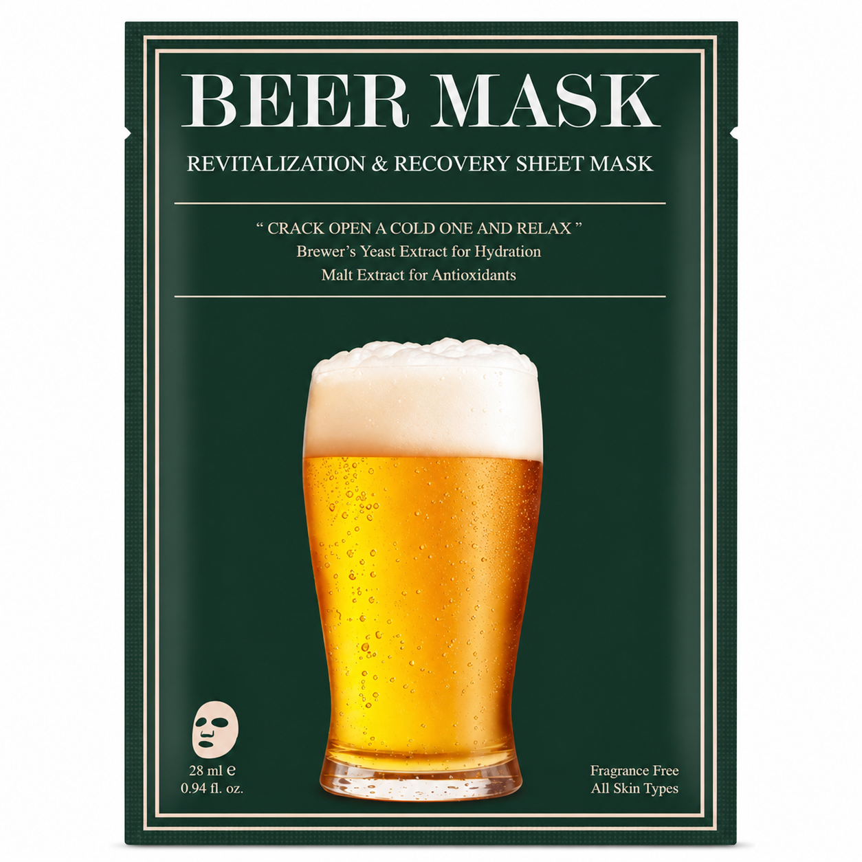 Hydrating Face Mask for Beer lovers