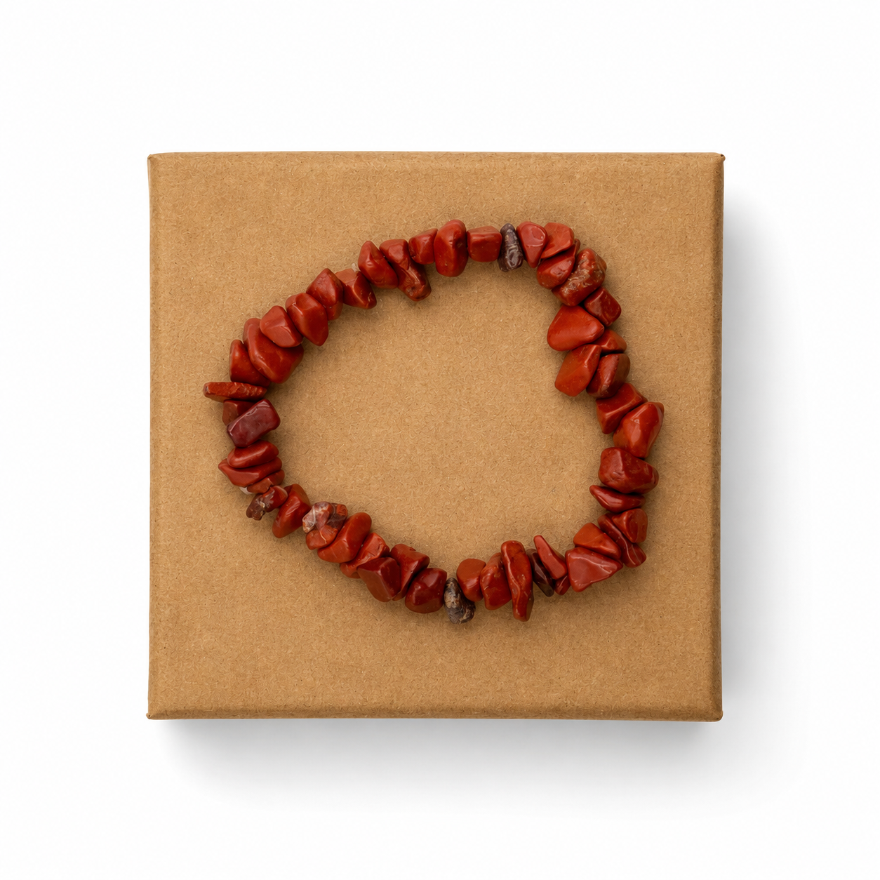 Natural Red Stone Bracelet grounding reminder in Gathering Your Thoughts mindful gift box