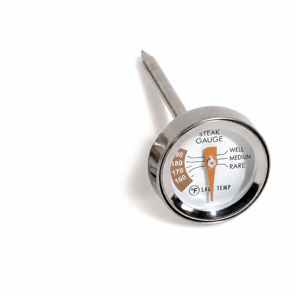 Outset steak thermometer included in Ultimate Smoke Oak BBQ Gift Set