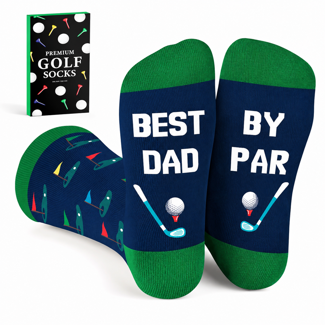 Funny Ankle Golf Socks - Best Dad By Par