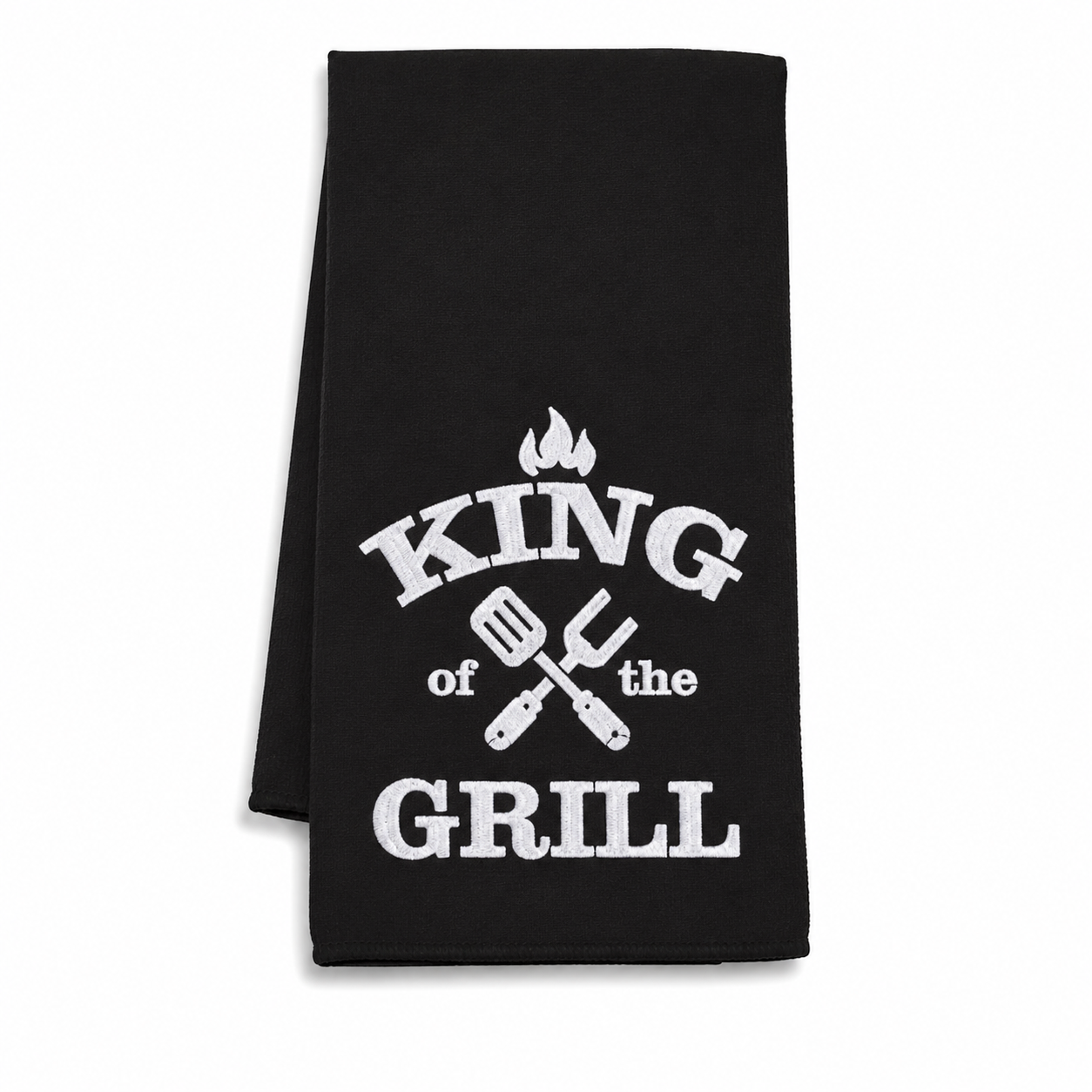 Funny BBQ Kitchen Dish Towel - King of the Grill
