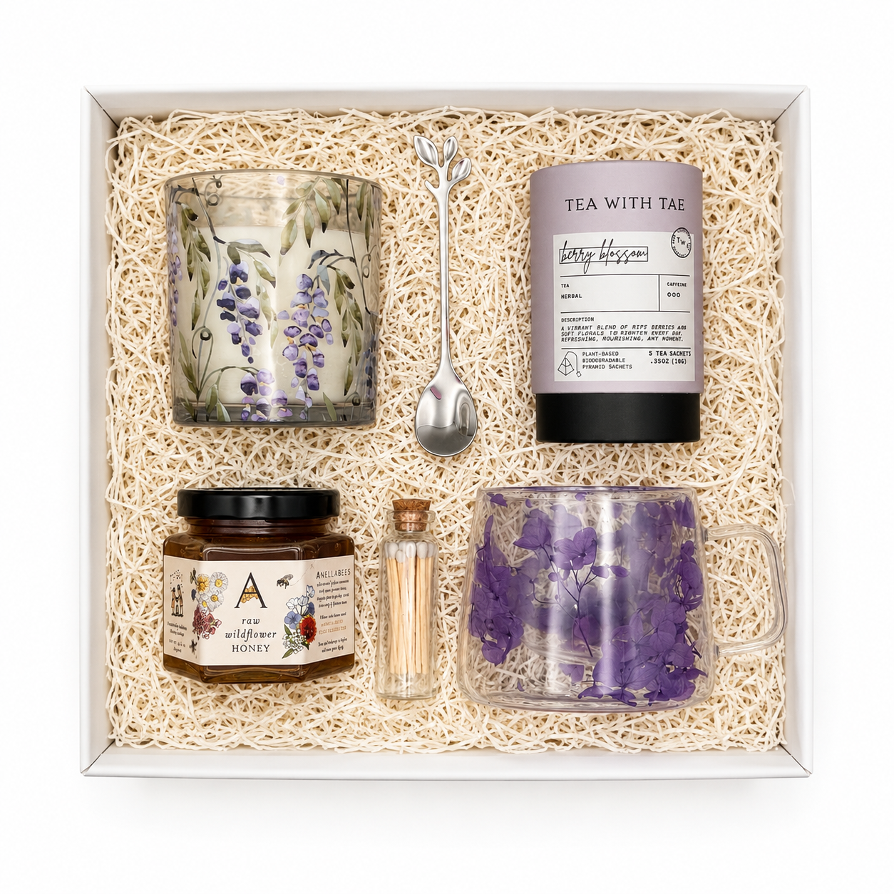 Lavender Mini gift box with lavender candles and accessories