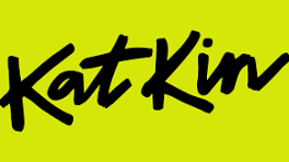 The text 'Kat Kin' in black on a bright green background.