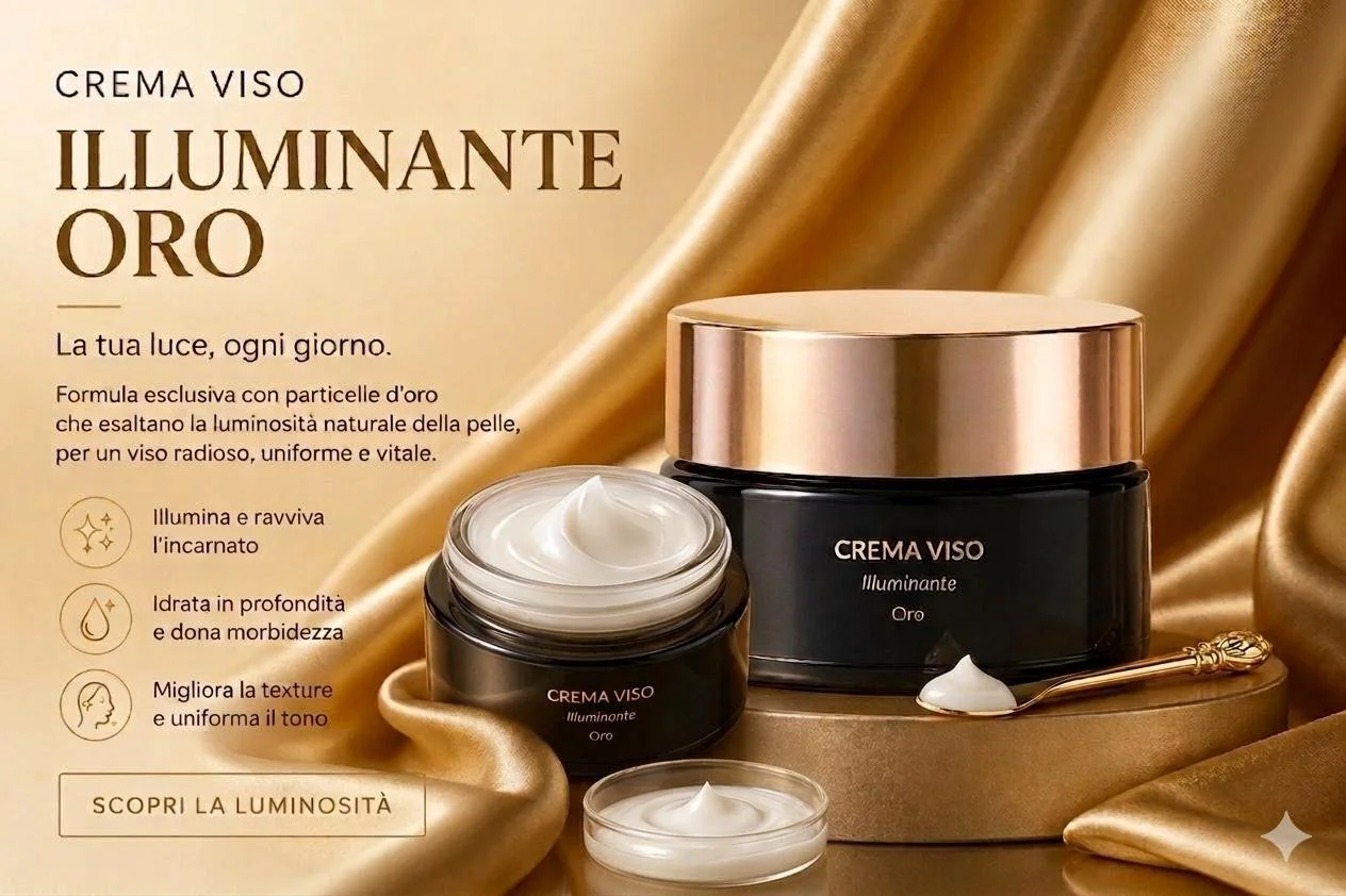 Crema viso illuminante Oro