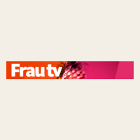 Logo von Fraub TV mit rotem und pinkem Hintergrund