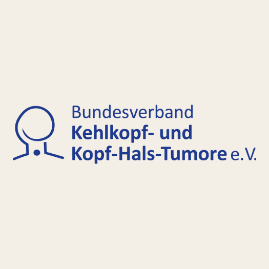 Logo des Bundesverbands Kehlkopf- und Kopf-Hals-Tumore e.V. mit stilisiertem Kopf- und Halsbild.