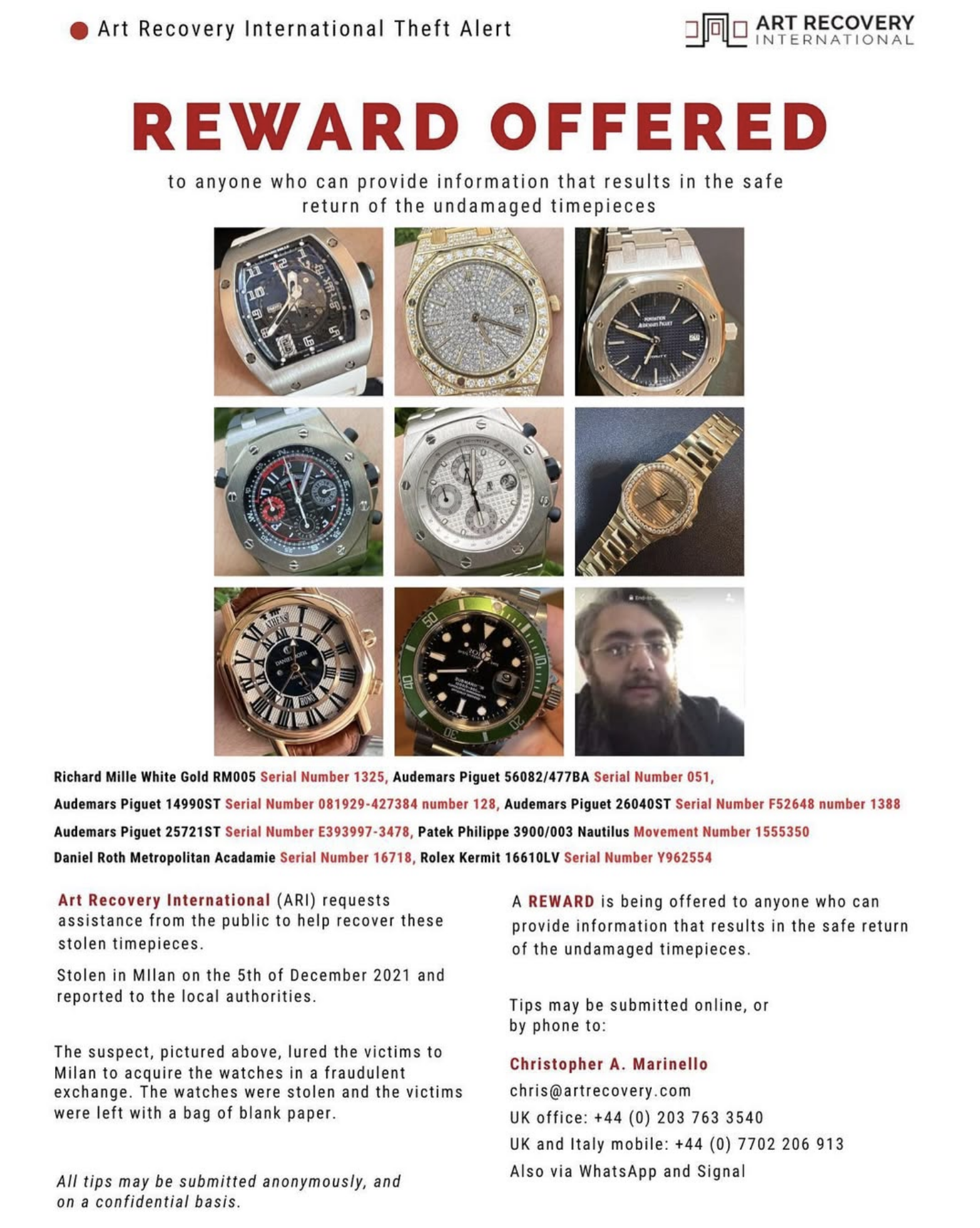 Multiple Watches Milan