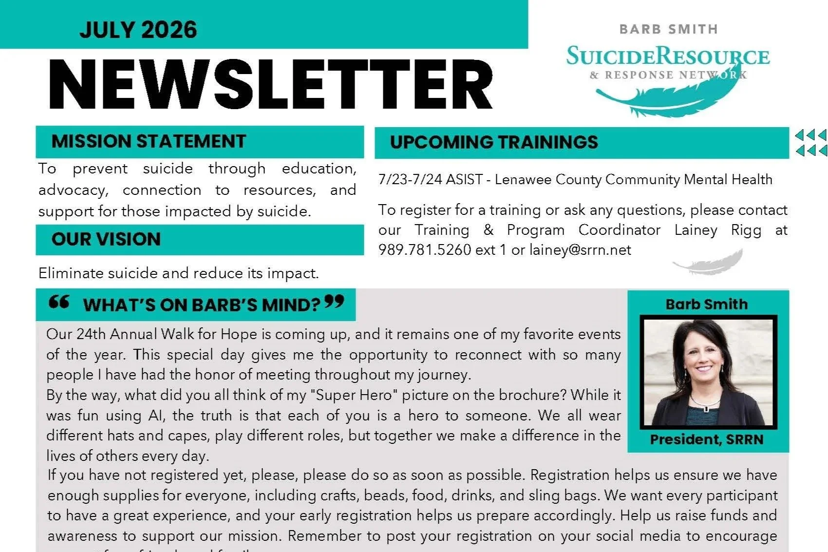 July 2026 Newsletter
