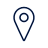 Ein Ortspunkte-Symbol, typischerweise für Karten oder Navigationszwecke.