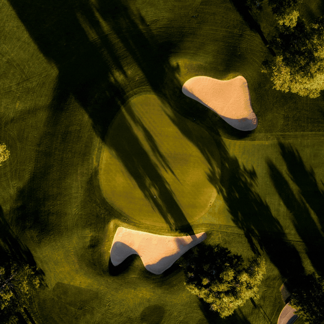 A golf course, a church, a baseball stadium, Charleston street