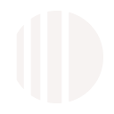 A black and white circular design with vertical stripes of varying widths.