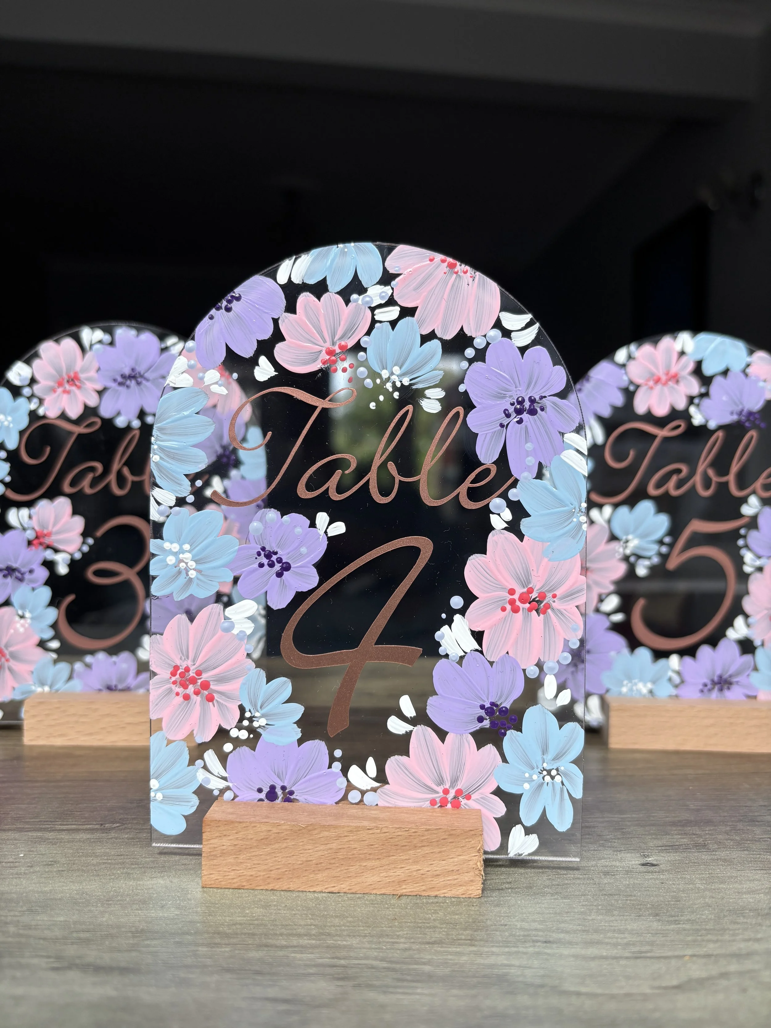 Table Number Signs