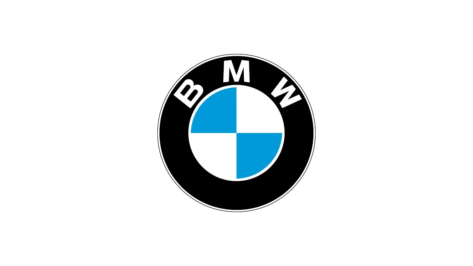 BMW-Logo in Schwarz, Weiß und Blau