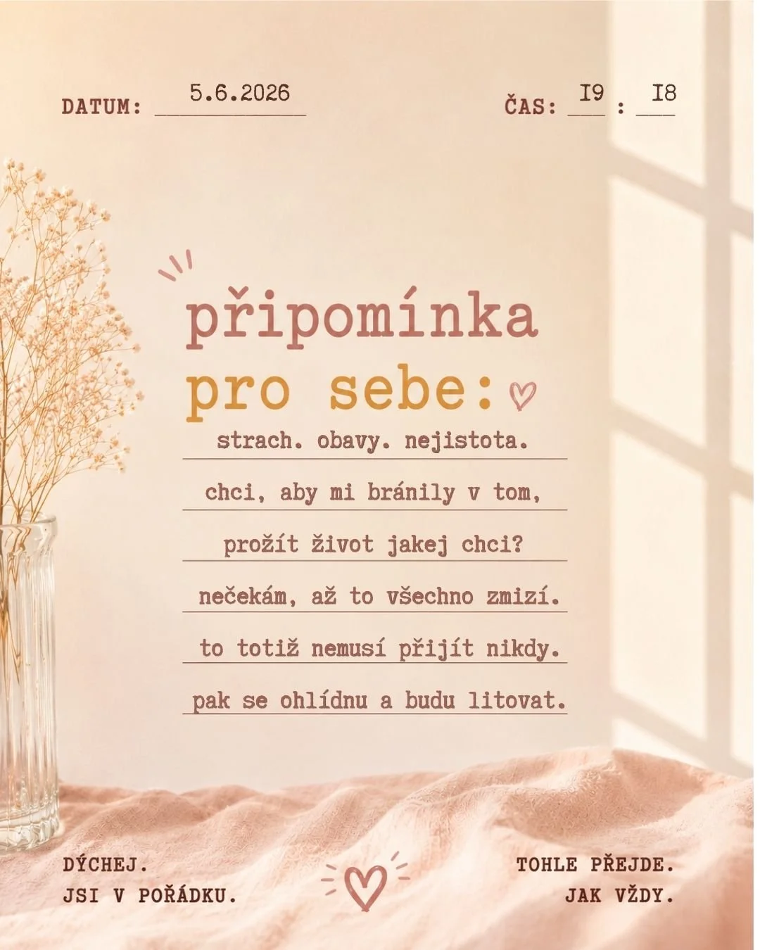co když to v&scaron;echno nikdy nezmiz&iacute;? ❤️

#inspirace #motivace #osobnost #mysl #pracesmysli #rozvojosobnosti #prace