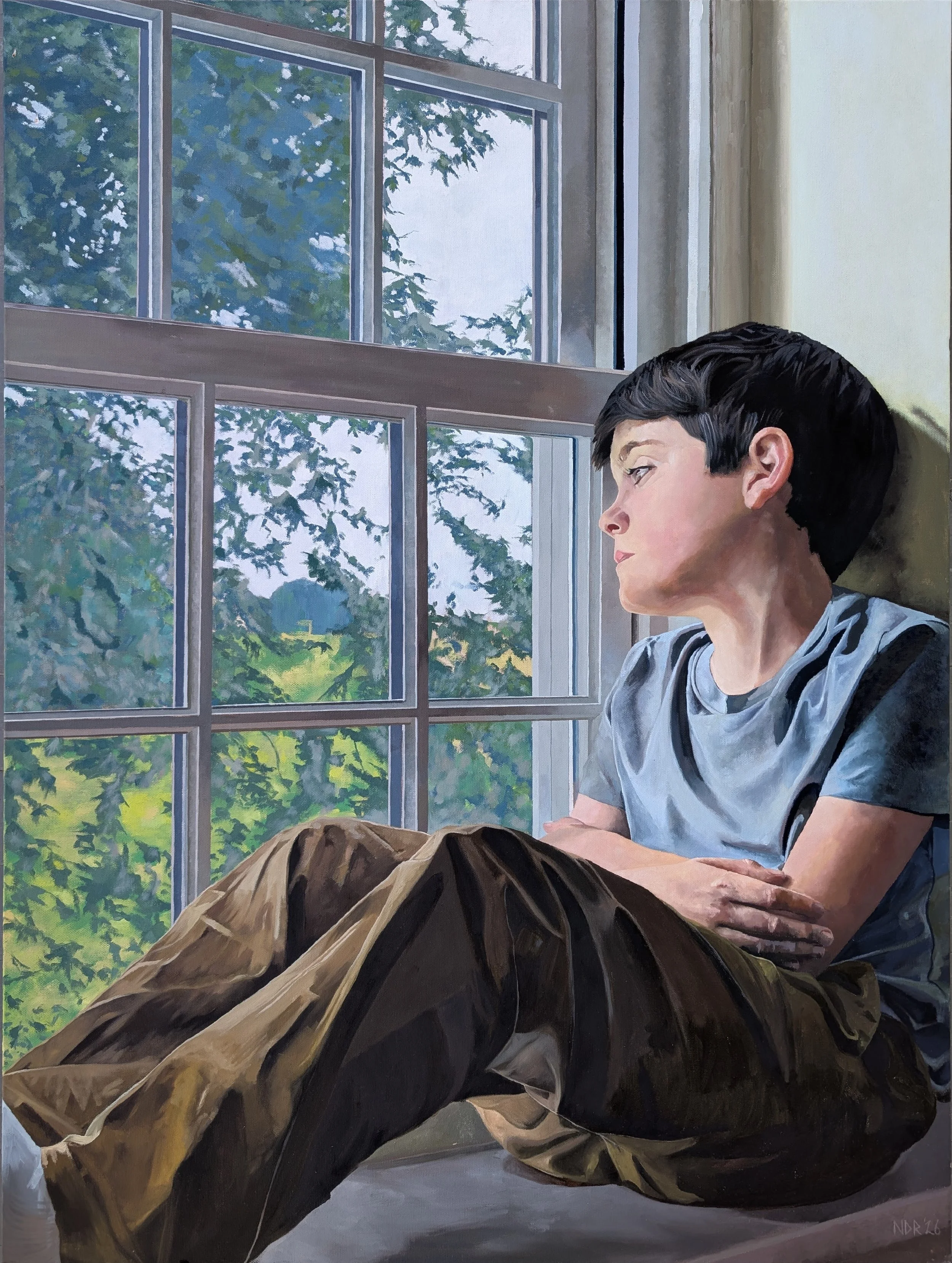 'Felix waits'
30x40"
oil on canvas