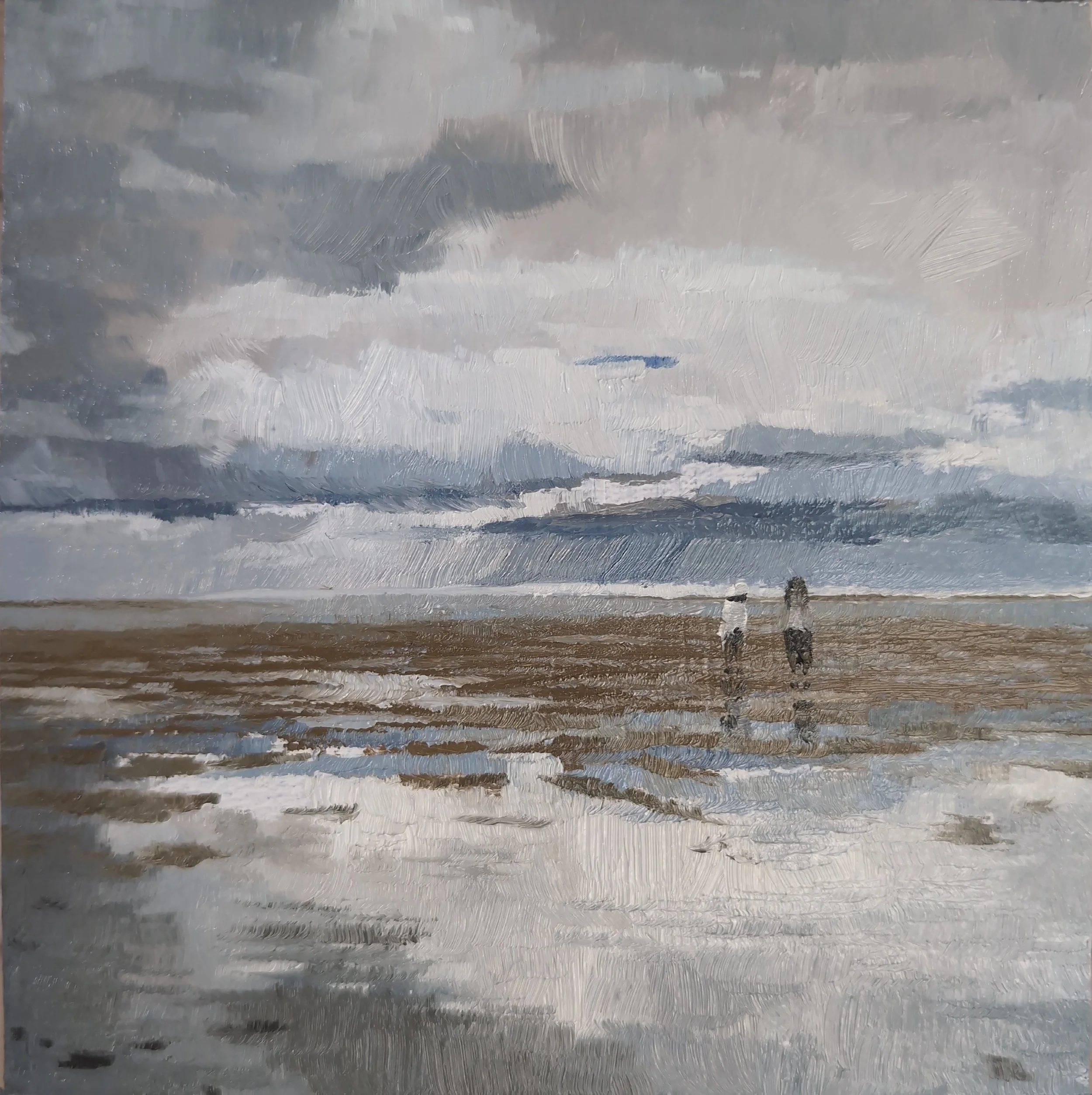 Quick study 4x4" oil on birch board