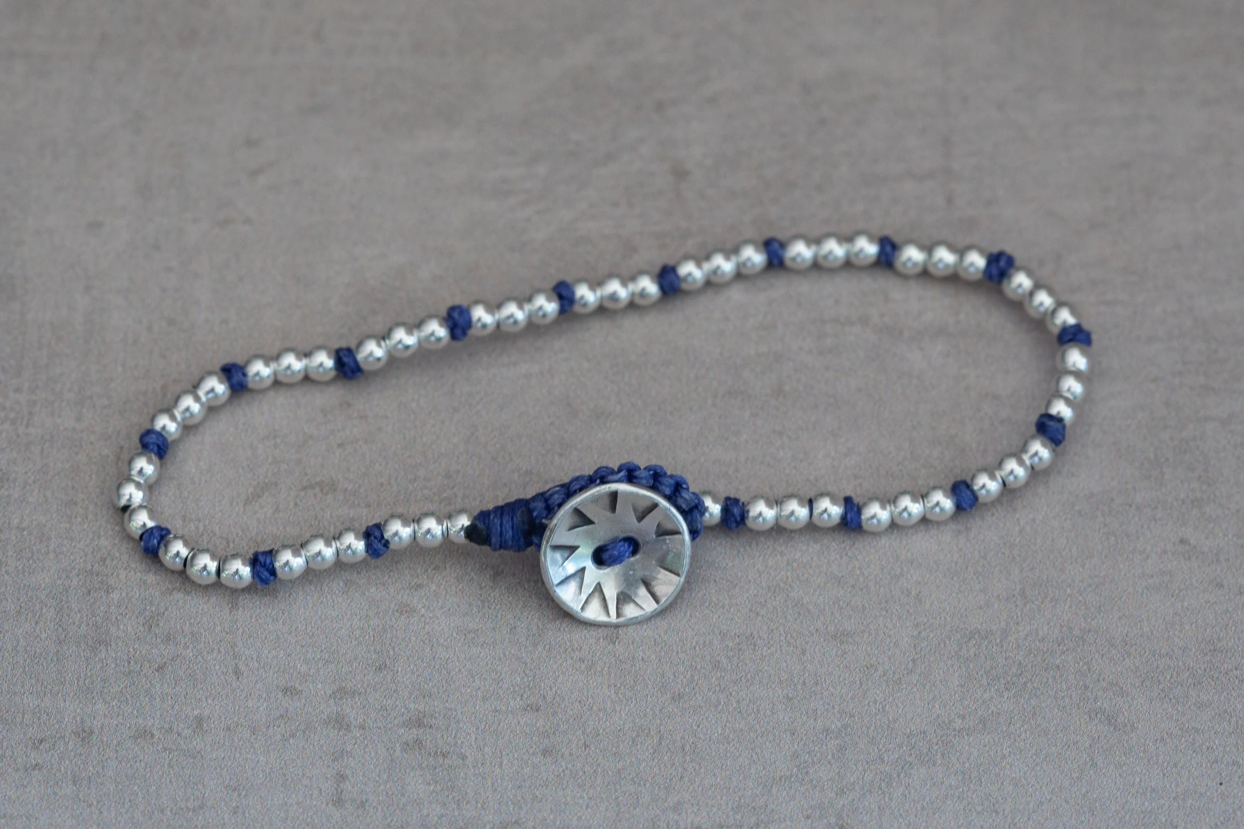 Blue Beaded Bracelet