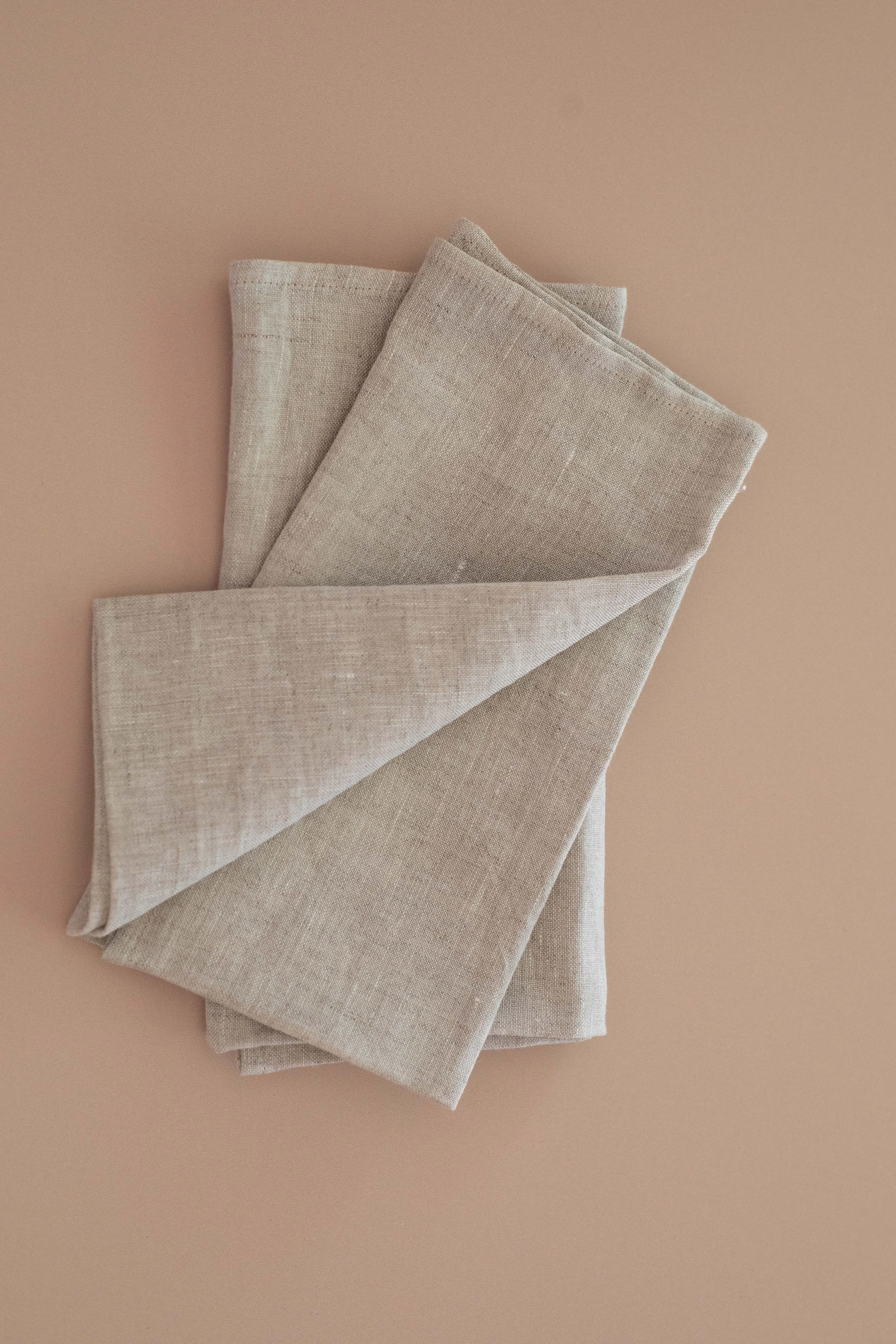 Oatmeal Linen Napkins - Set of 2